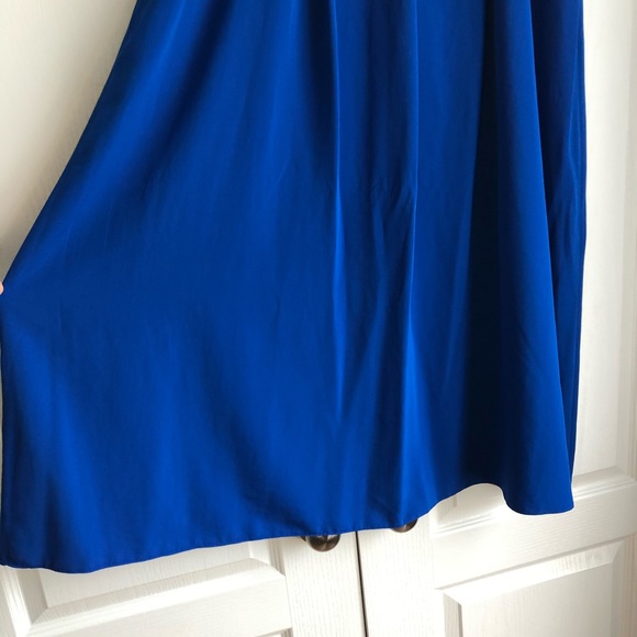 NWOT Royal Blue Pleated Full Length Skirt - Picture 2 of 8